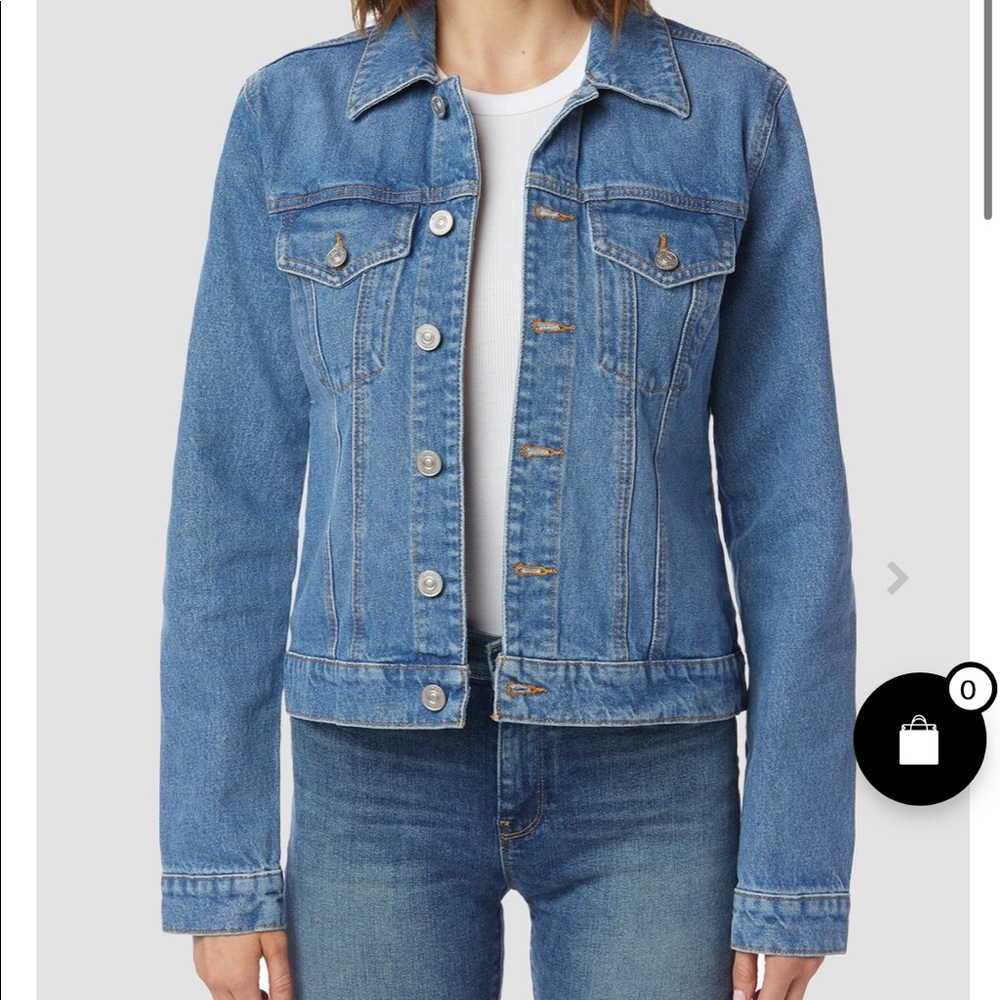 NWT Hudson Jeans Classic Fitted Trucker Jacket